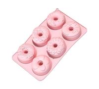 Generico Machine à beignets, plateau antiadhésif pour alimentaire à 6 cavités, moule à beignets en silicone, pour maison, cuisine, intérieur, four à micro-ondes, congélateur, fait maison