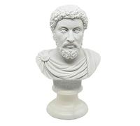Generico Made in Italy - Collectible Artistic Statue Handmade Alabaster - Roman Emperors - History of Rome - Bust of Marcus Aurelius
