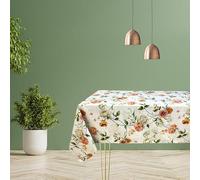 Generico Magilu International Nappe fleur coton ovale 180 x 240 cm Housse de table fleuri 100 % coton Made in Italy