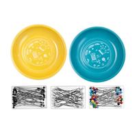 Generico Magnetic Pin Holder Bowl for Sewing - 1 | Powerful Round Magnetic Pincushion for Dressmaking, Tailoring, And Quilting, Heavy-Duty Stainless Steel Base Safety Pins, Needles, And Paperclips