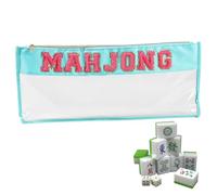 Generico Mahjong Sac de rangement transparent imperméable, support de protection | Carrelage transparent pour étude, extérieur, soirée de jeu quotidienne, cour, adultes, compétition, camping,