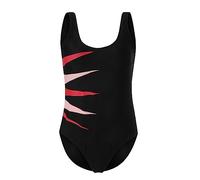 Generico Maillot de bain pour femme élégant col en U Monokini Maillot de bain rembourré soutien-gorge bikini une pièce contrôle du ventre Modeste sexy de la mer, rouge, XL