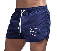 Generico Maillot de bain pour homme à séchage rapide Natation Maillots de Piscine Bermuda d'Été Surf Short de Bain Élastique Piscine Shorts Homme avec Poches avec Cordon Réglable Boxer Mer, bleu, S
