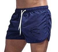 Generico Maillot de bain pour homme à séchage rapide Natation Maillots de Piscine Bermuda d'Été Surf Short de Bain Élastique Piscine Shorts Homme avec Poches avec Cordon Réglable Boxer Mer, bleu foncé