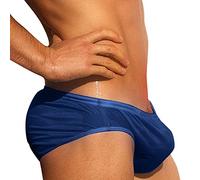 Generico Maillot de bain pour homme de natation, taille basse, short de bain, plage à séchage rapide, surf, slip de sport de vacances, boxer de plage élastique Push Up plage Swimming Brief, D, S