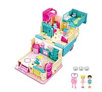 Genérico Maison de poupée château de jouet - Maison de poupée avec lumières et jeux de simulation de construction | Dream Doll House Furniture Pink Girl Toys, maison avec lumières, maison de