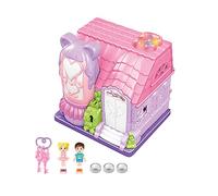 Generico Maison de poupée du château de princesse - Maison de poupée avec jeux de fiction pour construire des jouets - Meubles de rêve pour la maison, jouets pour filles roses, maison du