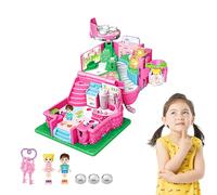 Generico Maison de poupées du château | Maison de avec jeux de fiction pour construire des jouets, meubles de rêve pour la maison, jouets pour filles rose, décorations de Noël pour environ