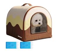 Genérico Maison pour chien rafraîchissante extérieure d' pour chiots | Abri froid pour chats pour propriétaires d'animaux domestiques, amants d'animaux, appartement, bureau, maison, chambre, salon