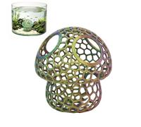 Generico Maison pour poissons d'aquarium | Imprimée en 3D ajourée, décorations champignons pour aquarium - Convient pour salon, bureau, chambre d'enfant, lobby, hôtel, restaurant, magasin