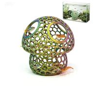 Generico Maison pour poissons d'aquarium, imprimée en 3D ajourée, décorations champignons pour aquarium - Convient pour salon, bureau, chambre d'enfant, hall, hôtel, restaurant, magasin