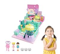 Generico Maisons de poupées pour filles | Faites semblant de construire des jouets de jeu avec - Meubles de rêve pour maison de , jouets pour filles roses, maison avec , décorations de Noël pe
