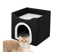 Generico Maisons pour Chats d'intérieur - Chaude Niche Chats, Lits Pliants Chiens Et Double Couche Résistant aux Intempéries Isolés Chatons, Chiots