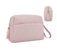 Generico Make Up Bag | Make Up Bags for Women | Makeup Cosmetic Travel Bag, Cosmetic Pouch with Compartments, 23 x 9,5 x 17 cm Waterproof Makeup Bag for Daily Use, Accessories & Travel, 3 Colors, Pink