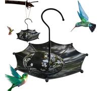 Genérico Mangeoire décorative pour oiseaux, 6,89 x 6,89 x 6,5 po Mangeoire à suspendre pour oiseaux sauvages, décorations de patio en parapluie, ornements de jardin, mangeoire de colibri pour