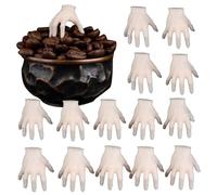 Generico Mani Décorations d'Halloween - Mains réalistes squelette pour décorations effrayantes d'Halloween, 15 figurines festives pour table, fêtes à thème, maison hantée, bureau d'intérieur