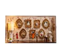 Genérico Marco Musée de nous - Petit étui pour photos avec 5 figurines - Kit de cadre musée | pour décoration de maison, voyage, mur, bureau, cadeau souvenir pour les mères et
