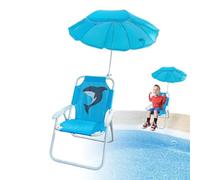Genérico Mare Bambini avec ombrello Parasol Integrato Spiaggina Pieghevole Leggera en métal pour Spiaggia et Giardino Mare Poltroncina avec ombrellone Bimbi