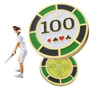 Genérico Marqueur de balle de golf, aide à mettre la lecture verte, outil accessoires de golf balles avec design puce double face, marqueurs position pratiques décoration,