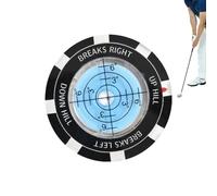 Genérico Marqueur de balle lecteur de vert, outil d'entraînement de putt portable double face et haute précision, aide à la lecture de ligne de putt de golf - pour adultes golfeurs