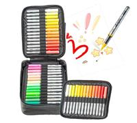 Genérico Marqueurs à colorier, marqueurs pour croquis - Lot de 84 couleurs pour activités de peinture et projets artistiques sur bois, verre et tissu pour femmes