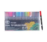 Genérico Marqueurs à double pinceau - Marqueurs à double pointe | Kit de marqueurs de coloriage à double pointe pour adultes, couleurs numérotées, marqueurs à double pointe pour dessiner et dessiner