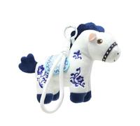 Generico Mascotte - Cheval - Peluche du cheval - Nouvel An chinois | faite à la main, souvenir de bénédiction rouge pour décoration de voiture, pour arbres, fenêtres, restaurants