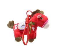 Generico Mascotte - Cheval - Peluche du cheval - Nouvel An chinois | faite à la main, souvenir de bénédiction rouge pour décoration de voiture, pour arbres, fenêtres, restaurants