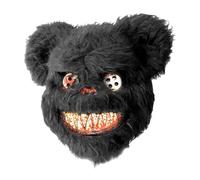Generico Masque d'Halloween - Masque Saignant en Peluche à Tête d'Animal,Accessoire Festif Effrayant Coiffure Pour Et Adultes Fête Halloween Club Masques Scène