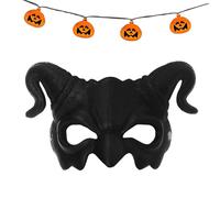 Genérico Masque effrayant Halloween - Demi-visage Corne Diable | Cosplay Fantôme Horreur | Accessoire Costume Peur | Parfait Fête Déguisement - Utilisation Halloweens Carnaval