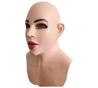 Generico Masque Visage - Masque Femelle Latex | Tête De Beauté Chauve Màsque | Halloween Realistic Novel Panier Panier Panier Full Head Latex Masches Pour Costume D'Halloween, Proppes COSPLAY