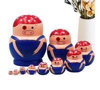 Generico Matriosches russes | Jouets éducatifs empilables avec des motifs animaux, El Boyamal? ?çe Geçen Bebekler | pour Garçons Filles Parents Collectionneurs Art Éducateurs Anniversaire Noël