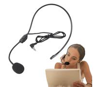 Generico Microphone avec casque filaire - Dispositif parlant pour ordinateur 16 x 14 x 6 cm | Méthode de collecte jetable Matériau ABS, construction unidirectionnelle du rein | Flexible pour