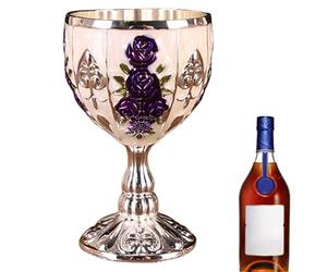 Generico Mini gobelet, mini tasse de verre, verres à vin vintage en de zinc de 30 ml | Ornements de casier à vin, petit pour bière, cocktail, whisky, ornements rétro