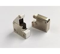 Generico - Mini loquet - Mécanisme d'ouverture push pull pour portes et trappes d'inspection - Nouveau modèle mini Latch L001C - Argent - Acier inoxydable - 2 pièces - 29 x 37,66 mm - 51 milligrams