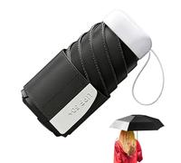 Genérico Mini parapluie pliable portable léger imperméable - Parapluie compact anti-vent pour , adultes, sac à dos, sac à main, été, plage, extérieur, déplacements quotidiens, Noir , Consulte