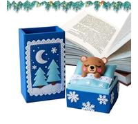 Genérico Mini peluche douce et tendre animale décorative - Petit ours dans une boîte | Pour la Saint-Valentin, fête prénatale, Noël, anniversaire, remise de diplôme