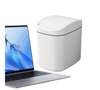 Generico Mini poubelle de bureau avec couvercle - Corbeille de table type bureau et chambre | Conteneur de chevet moderne pour déchets, seau en polypropylène de 16 cm avec coiffeuse et table basse Pro