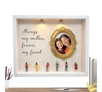Genérico Mini Silhouette Musée | Avec Figurines et Lumière Cadre Photo Souvenirs - Silhouette DIY - Pour Maman, Grand-Mère, Décoration de Maison, Chambre, Salon, Bureau, École, Souvenir