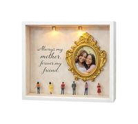 Genérico Mini Silhouette Musée - Cadre photo rétro avec lumière pour souvenirs - Cadre photo Silhouette type musée pour femme décoration chambre salon bureau anniversaire souvenir