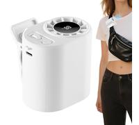 Generico Mini ventilateur à clip, rechargeable, mains libres, 100 vitesses, avec écran LED, ventilateur personnel, pour voiture, camping, maison, bureau, plage, voyage