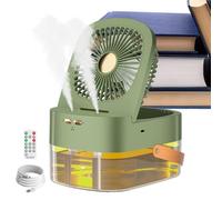 Genérico Mini ventilateur à eau en spray, brumisation pour table, humidificateur à télécommande, hydratant spray de bureau