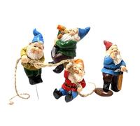 Generico Miniature Gnomes Set - Small Outdoor Fairy Gnome Decor, Tiny Resin Garden People | Decoration, Lawn Accents, Theme Collectibles, Mini Yard Statues Set