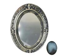 Generico Miroir hanté capteur de mouvement - Miroir parlant effrayant activé par le son, décoration horreur cadre ovale troublante | Prop Halloween animé et fantomatique pour les fêtes en