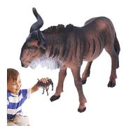Generico Modèle de Gnu Africain - Figurine d'Action Simulée d'Animaux Sauvages, Représentation de collection Peint à la main, Objet de Scène pour Animaux en Résistant, pour Jeux