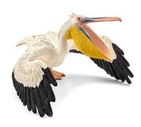 Genérico Modèle pélican, figurine animale réaliste 9,5 cm | Jouet détaillé pour oiseaux, décoration pour gâteaux et fournitures de fête | Figurine collections, jeux éducatifs et activités c