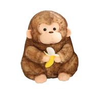 Generico Monkey - douce de 30 cm - Jouet mignon de singe avec banane dans la main - Compagnon douillet pour - Décoration légère - Pour diva