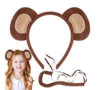 Generico Monkey Dress - Monkey Costume Set | Monkey Ears And Tail | Fashionable Halloween Animal Ears Cosplay Costume Comfortable Halloween Monkey Costume Set, Monkey Costume Accessory Kit Set