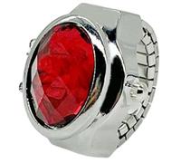 Generico Montre à anneau de, bagues de montre pour femmes | Montres à anneau de panier | Montres créatives pour bijoux, montre vintage réglable pour femmes, rouge, riferimento alla descrizione