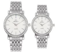 Generico Montre à quartz analogique avec diamants, montres décontractées en acier inoxydable pour hommes et femmes cadeaux romantiques de mariage, Homme-k